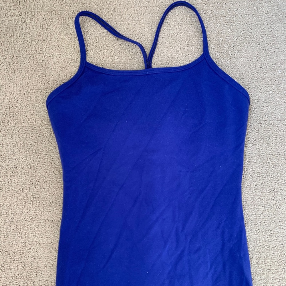 Blue Power Y lululemon tank size 4